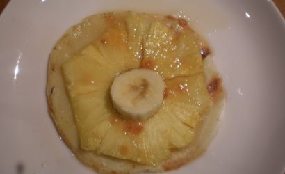 crêpe flambée à l'ananas et banane