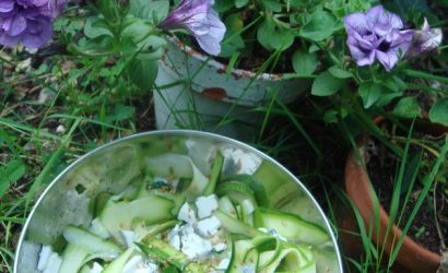 Tagliatelles de courgette pour une salade fraîcheur
