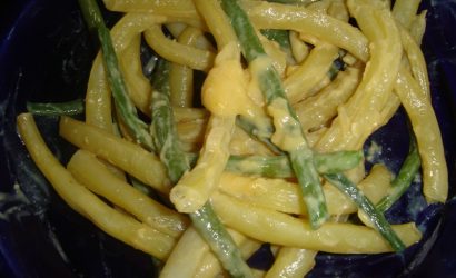 duo de haricots verts et beurre à la sauce poulette