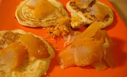 Blinis faciles avec soucis et haddock