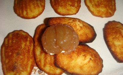 Les madeleines aux marrons glacés et pommes