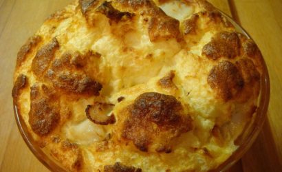 Soufflé au chou-fleur et coquilles St Jacques