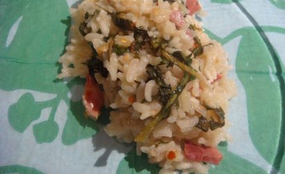 Risotto aux pissenlits aux épices italiennes