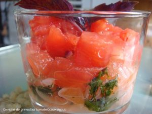 Ceviché de Gravadlax à la tomate