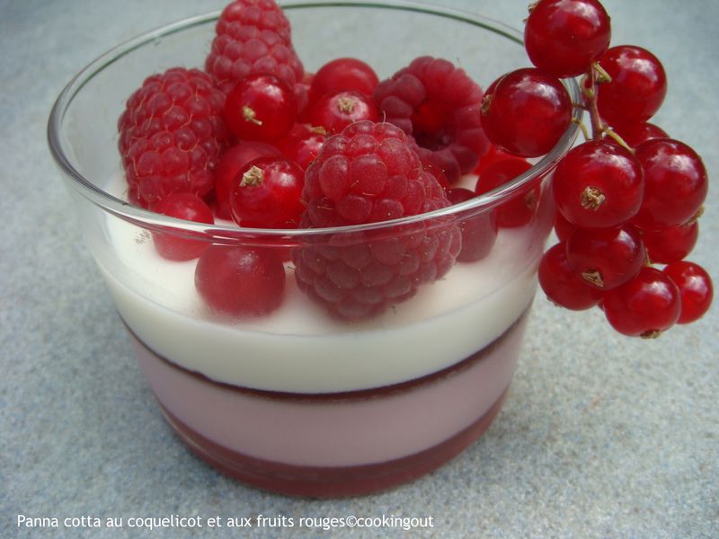 Panna cotta aux coquelicots et aux fruits rouges