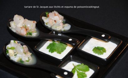  Recette d'une très belle mise en bouche pour les fêtes, réalisez un tartare de Saint Jacques aux litchis et son espuma blanche