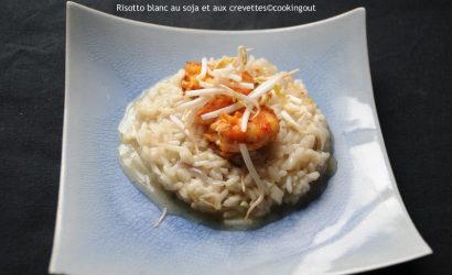 Risotto au pousses de soja et aux crevettes