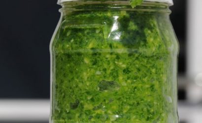 Pesto vert aux fanes de radis