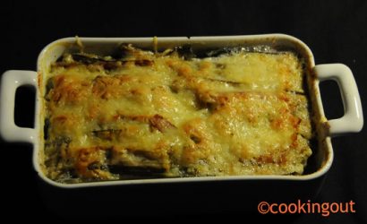 Gratin de blettes au lait d'amande et de gorgonzola