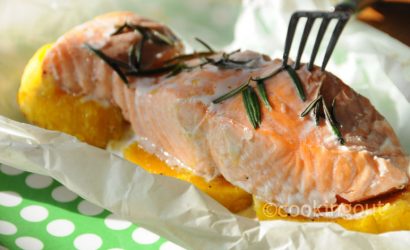  Papillote de saumon au butternut et romarin