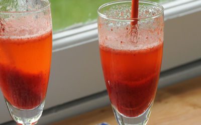 cocktail Bellini à la fraise