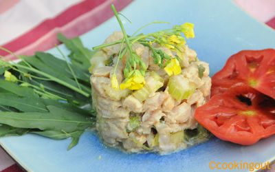 Tartare de thon blanc à la ficoïde glaciale, comme un parfum d’huître