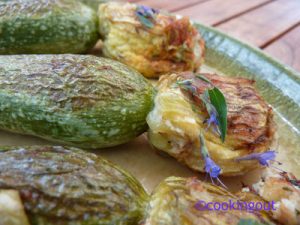 Fleurs de courgettes farcies à l'Hysope