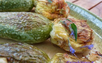 Fleurs de courgettes farcies à l'Hysope