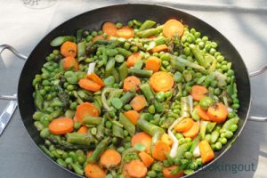 Recette de petits légumes verts cuit à la façon d'Alain Passard avec petits pois