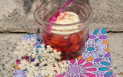 Salade de fraises au sirop de fleurs de sureau