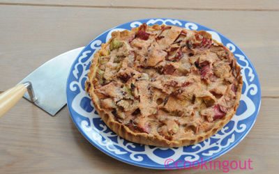 rhubarbe et biscuit de reims pour une tarte douce et gourmande