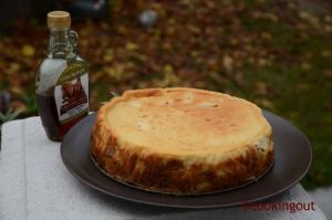 Cheese cake au goût du canada, pommes et sirop d'érable