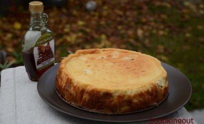 Cheese cake au goût du canada, pommes et sirop d'érable