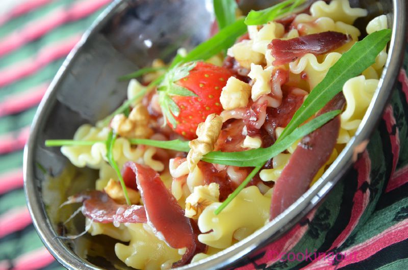 Mafalda corta Garofalo à la Périgourdine fraises et magret séché