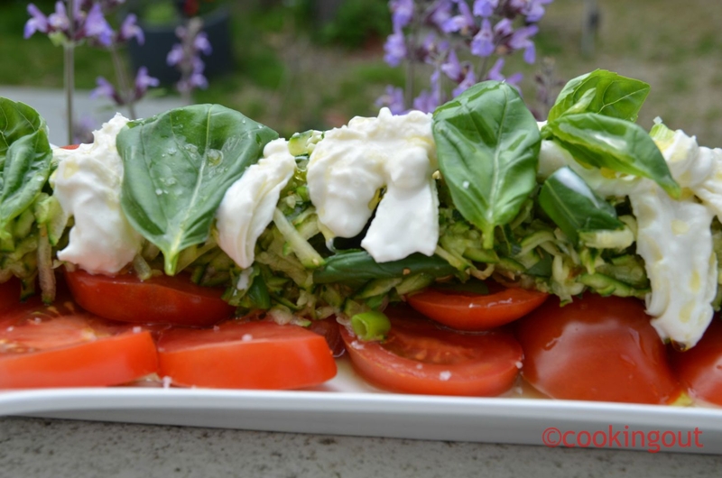 Tomates burrata très printanières