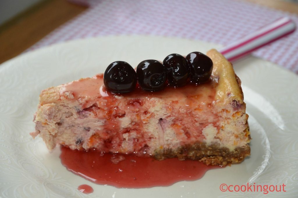 Cheesecake abricot cerise et cerise amarena