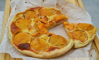 Tarte amandine aux pêches