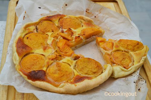 Tarte amandine aux pêches