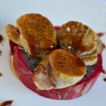 coquille St jacques fumées au café sur Pitaya