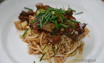 recette d'entrée à base de céleri rave et de champignons