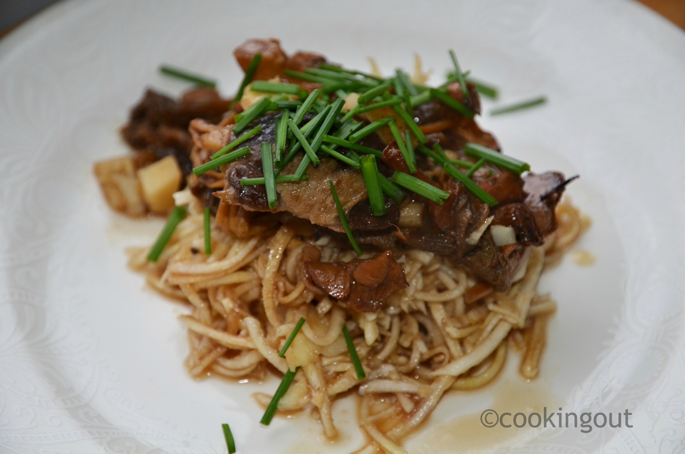 recette d'entrée à base de céleri rave et de champignons