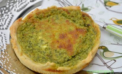 Quiche aux fanes de radis et brebis