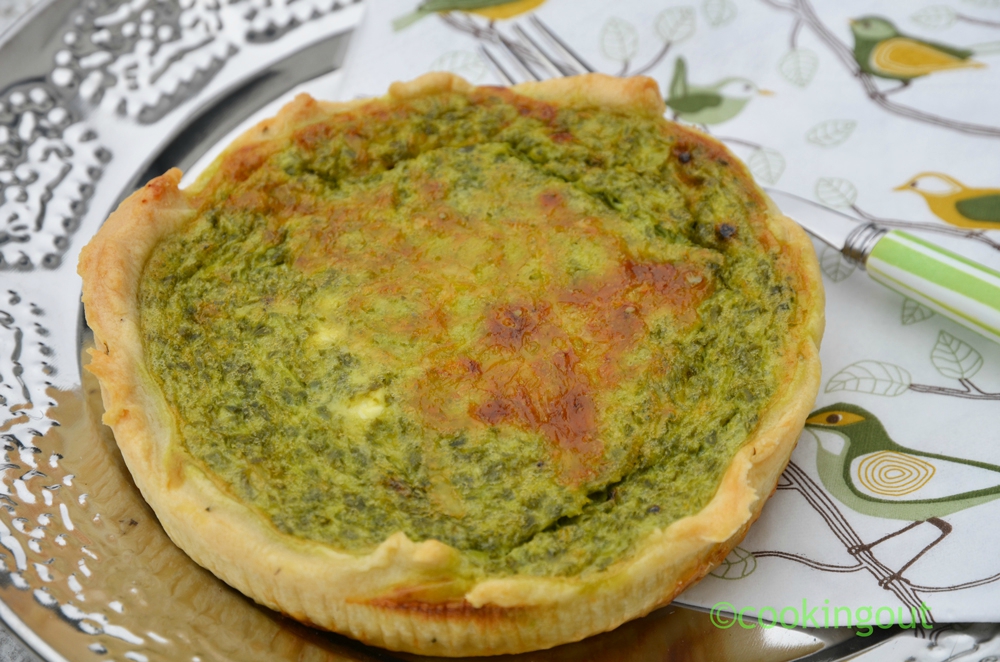 Quiche aux fanes de radis et brebis