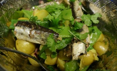 Salade de patates et haricots plats