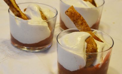 Dessert pour smala un fontainebleau à la rhubarbe