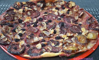 Tarte fine aux figues, mures et framboises