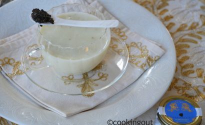 Caviar et son velouté de topinambour