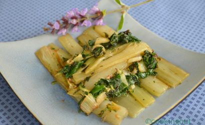 côtes et feuilles de blettes à la sauge, ail, anchois un petit air italien