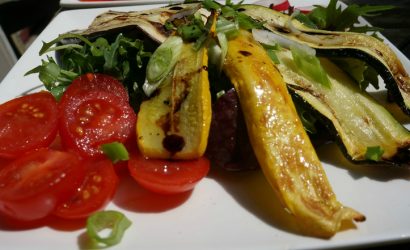 Salade de légumes grillés, courgettes et aubergines