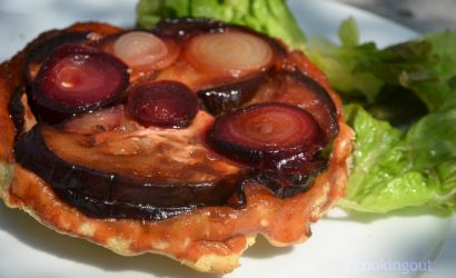 recette de tarte tatin à l'aubergine pour un convive allergique à la tomate