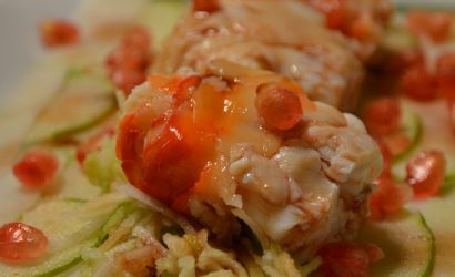 Recette de salade de crabe royal Kosjka à l'essence de grenade pour magnifier les nouveaux produits proposés par la maison Petrossian