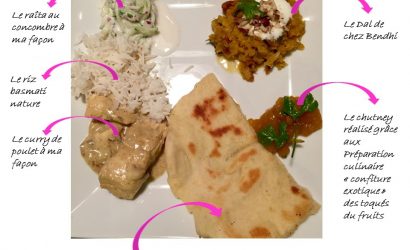 Repas indien avec Dal, Nan au fromage