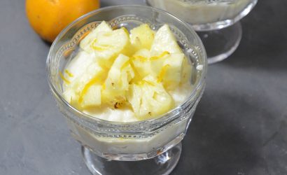 Riz au lait, parfumé à l'ananas et citron bergamote