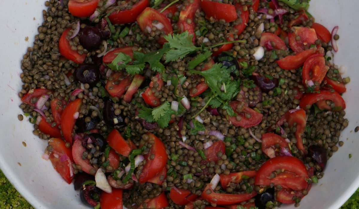 Salade de lentilles aux cerises aux parfums asiatiques et u_ne histoire de transmission