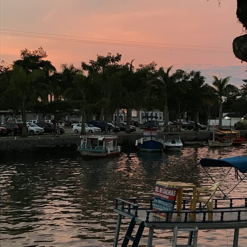 Coucher de soleil sur les canaux de Paraty