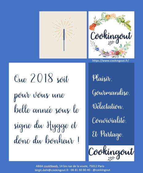Vœux 2018 cookingout