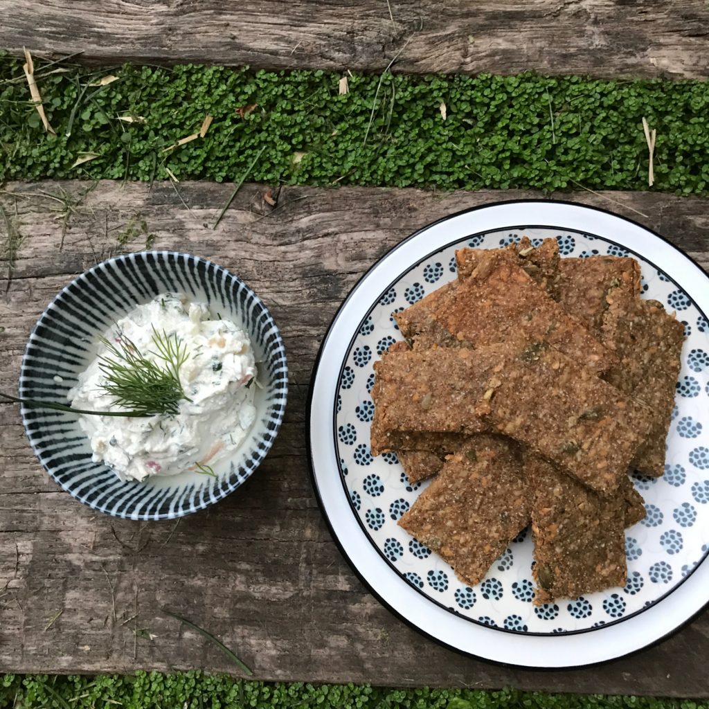 crakers danois et dip à l'aneth