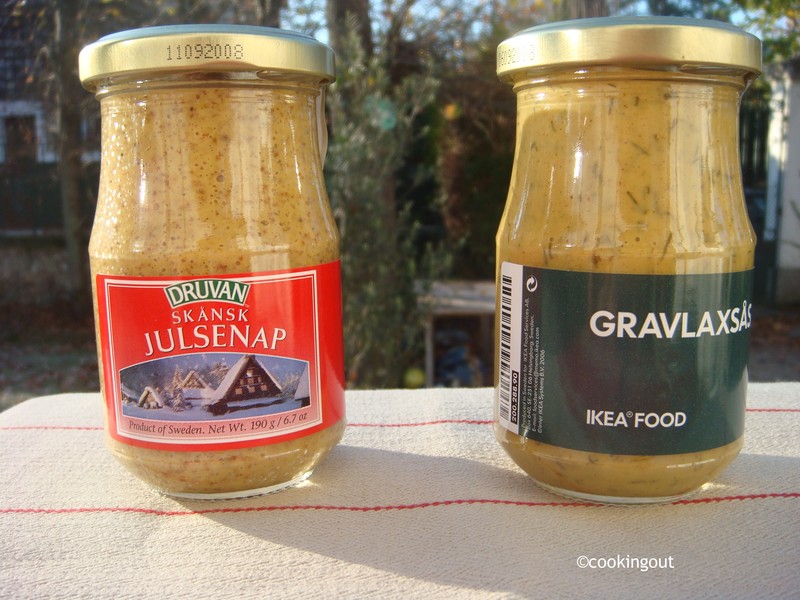 sauces pour gravadlax à la moutarde appelée julsenap