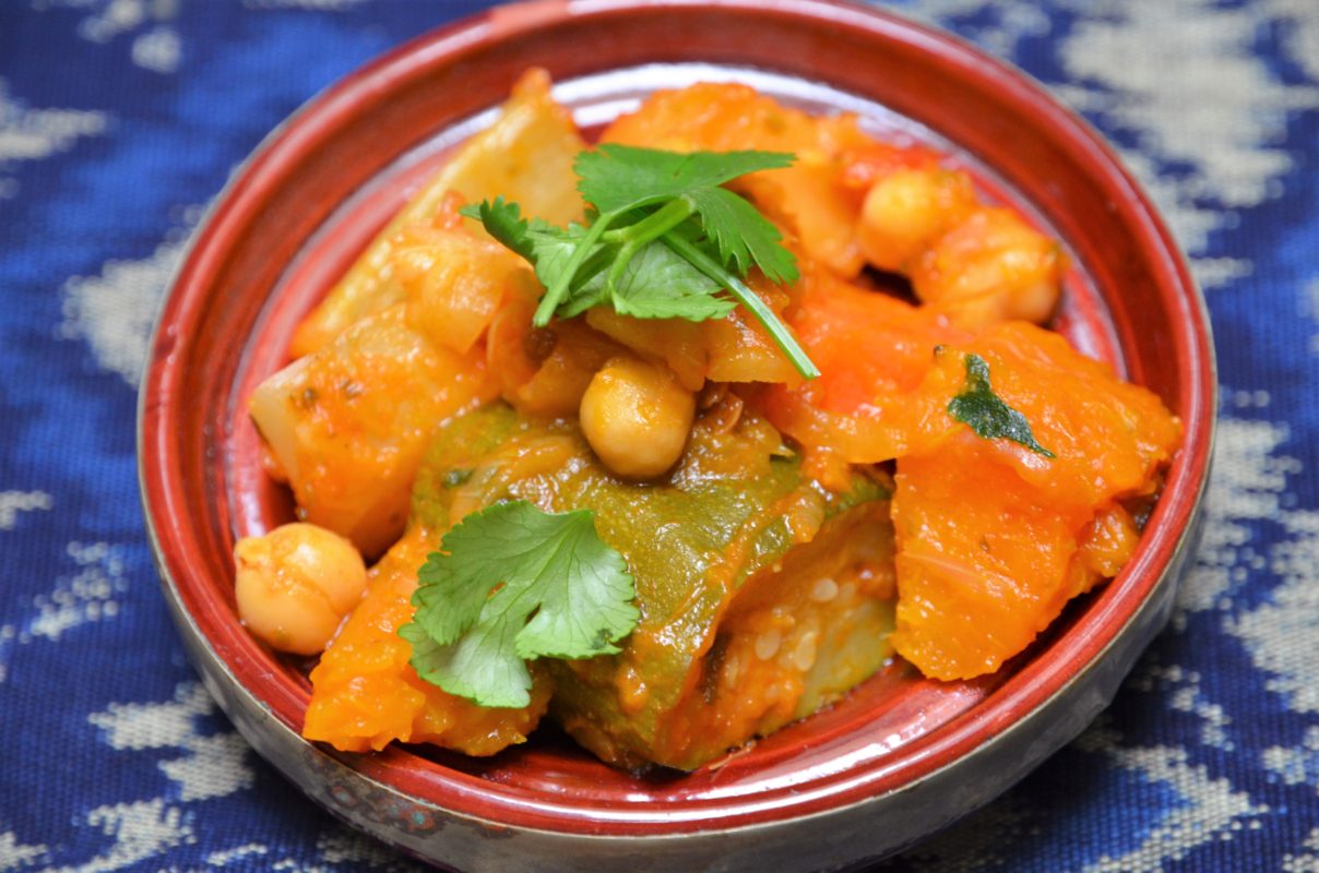 Recette de tajine aux légumes à la marocaine parfumé à la coriandre