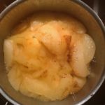 Résultat de la cuisson des pommes et poires sans sucre ni eau ajoutée